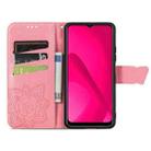 For T-Mobile T Phone 2 Pro 5G Butterfly Love Flower Embossed Leather Phone Case(Pink) - 3