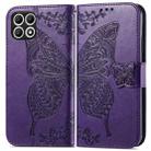 For T-Mobile T Phone 2 Pro 5G Butterfly Love Flower Embossed Leather Phone Case(Purple) - 2