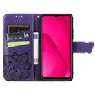 For T-Mobile T Phone 2 Pro 5G Butterfly Love Flower Embossed Leather Phone Case(Purple) - 3