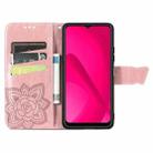 For T-Mobile T Phone 2 Pro 5G Butterfly Love Flower Embossed Leather Phone Case(Rose Gold) - 3