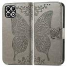For T-Mobile T Phone 2 Pro 5G Butterfly Love Flower Embossed Leather Phone Case(Gray) - 2