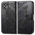 For T-Mobile REVVL 7 5G Butterfly Love Flower Embossed Leather Phone Case(Black) - 2