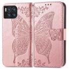 For T-Mobile REVVL 7 Pro 5G Butterfly Love Flower Embossed Leather Phone Case(Rose Gold) - 2