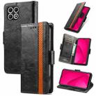 For T-Mobile T Phone 2 5G CaseNeo Splicing Dual Magnetic Buckle Leather Phone Case(Black) - 1