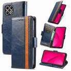 For T-Mobile T Phone 2 5G CaseNeo Splicing Dual Magnetic Buckle Leather Phone Case(Blue) - 1