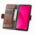 For T-Mobile T Phone 2 5G CaseNeo Splicing Dual Magnetic Buckle Leather Phone Case(Brown) - 3