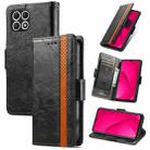 For T-Mobile REVVL 7 5G CaseNeo Splicing Dual Magnetic Buckle Leather Phone Case(Black) - 1