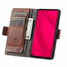 For T-Mobile REVVL 7 Pro 5G CaseNeo Splicing Dual Magnetic Buckle Leather Phone Case(Brown) - 3