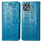 For T-Mobile T Phone 2 Pro 5G Cat and Dog Embossed Leather Phone Case(Blue) - 2