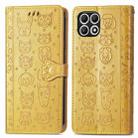 For T-Mobile T Phone 2 Pro 5G Cat and Dog Embossed Leather Phone Case(Yellow) - 2