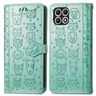 For T-Mobile T Phone 2 Pro 5G Cat and Dog Embossed Leather Phone Case(Green) - 2