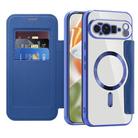 For Google Pixel 10 Pro XL Shield Magsafe RFID Anti-theft Rhombus Leather Phone Case(Dark Blue) - 2