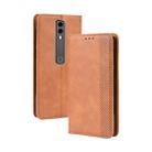 Magnetic Buckle Retro Crazy Horse Texture Horizontal Flip Leather Case for Vodafone Smart V10 (VFD730) , with Holder & Card Slots & Photo Frame(Brown) - 1