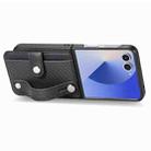 For Samsung Galaxy Z Flip7 5G Wristband Kickstand Card Wallet Back Cover Phone Case(Black) - 2