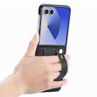 For Samsung Galaxy Z Flip7 5G Wristband Kickstand Card Wallet Back Cover Phone Case(Black) - 3