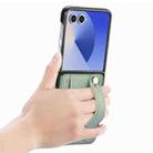 For Samsung Galaxy Z Flip7 5G Wristband Kickstand Card Wallet Back Cover Phone Case(Green) - 3