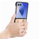 For Samsung Galaxy Z Flip7 5G Wristband Kickstand Card Wallet Back Cover Phone Case(Khaki) - 3