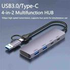 T-32C 2-in-1 Cable USB 3.0 + Type-C 4-port Hub Aluminum Alloy Docking Station - 2