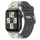 For Apple Watch SE 2023 44mm Mecha Two Claw Silicone Watch Band(Gray) - 1