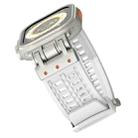 For Apple Watch SE 2023 44mm Mecha Two Claw Silicone Watch Band(White) - 3