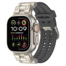 For Apple Watch Ultra 2 49mm Mecha Two Claw Silicone Watch Band(Gray) - 1