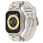 For Apple Watch Ultra 49mm Mecha Two Claw Silicone Watch Band(Starlight) - 1