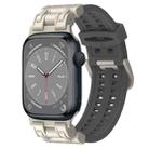 For Apple Watch Series 8 45mm Mecha Two Claw Silicone Watch Band(Gray) - 1