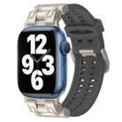 For Apple Watch Series 7 45mm Mecha Two Claw Silicone Watch Band(Gray) - 1