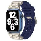 For Apple Watch Series 7 45mm Mecha Two Claw Silicone Watch Band(Midnight Blue) - 1