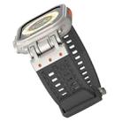 For Apple Watch Series 6 44mm Mecha Two Claw Silicone Watch Band(Gray) - 3