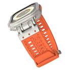 For Apple Watch Series 5 44mm Mecha Two Claw Silicone Watch Band(Orange) - 3