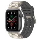 For Apple Watch Series 5 44mm Mecha Two Claw Silicone Watch Band(Gray) - 1