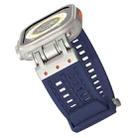 For Apple Watch Series 4 44mm Mecha Two Claw Silicone Watch Band(Midnight Blue) - 3