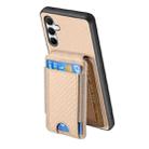 For Samsung Galaxy A55 5G Carbon Fiber Vertical Flip Wallet Stand Phone Case(Khaki) - 3