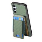 For Samsung Galaxy A55 5G Carbon Fiber Vertical Flip Wallet Stand Phone Case(Green) - 3