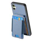 For Samsung Galaxy A05 Carbon Fiber Vertical Flip Wallet Stand Phone Case(Blue) - 3