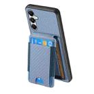 For Samsung Galaxy A05s Carbon Fiber Vertical Flip Wallet Stand Phone Case(Blue) - 3