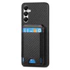 For Samsung Galaxy A05s Carbon Fiber Vertical Flip Wallet Stand Phone Case(Black) - 2