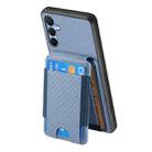 For Samsung Galaxy A25 Carbon Fiber Vertical Flip Wallet Stand Phone Case(Blue) - 3