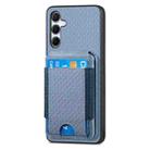 For Samsung Galaxy A54 5G Carbon Fiber Vertical Flip Wallet Stand Phone Case(Blue) - 2