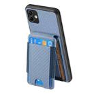 For Samsung Galaxy A04e Carbon Fiber Vertical Flip Wallet Stand Phone Case(Blue) - 3