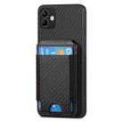 For Samsung Galaxy A04e Carbon Fiber Vertical Flip Wallet Stand Phone Case(Black) - 2