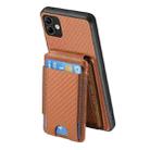For Samsung Galaxy A04e Carbon Fiber Vertical Flip Wallet Stand Phone Case(Brown) - 3