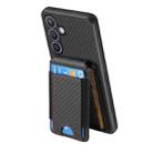 For Samsung Galaxy S23+ 5G Carbon Fiber Vertical Flip Wallet Stand Phone Case(Black) - 3