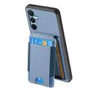 For Samsung Galaxy A13 4G Carbon Fiber Vertical Flip Wallet Stand Phone Case(Blue) - 3