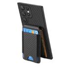 For Samsung Galaxy S22 Ultra 5G Carbon Fiber Vertical Flip Wallet Stand Phone Case(Black) - 3