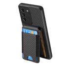 For Samsung Galaxy S22+ 5G Carbon Fiber Vertical Flip Wallet Stand Phone Case(Black) - 3