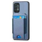 For Samsung Galaxy A32 4G Carbon Fiber Vertical Flip Wallet Stand Phone Case(Blue) - 2