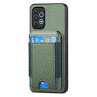 For Samsung Galaxy A32 4G Carbon Fiber Vertical Flip Wallet Stand Phone Case(Green) - 2