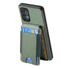 For Samsung Galaxy A32 4G Carbon Fiber Vertical Flip Wallet Stand Phone Case(Green) - 3
